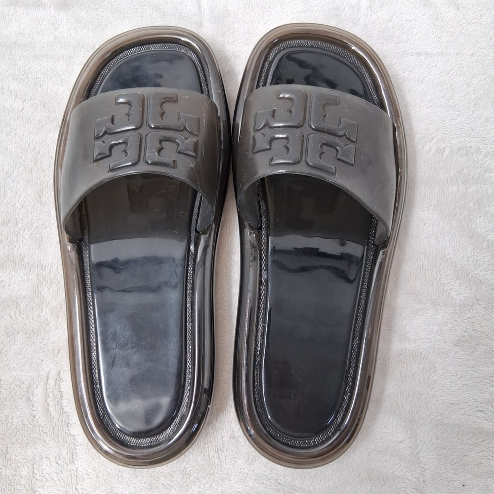 Tory Burch Bubble Jelly Slide Sandals BlackWomen's size 7 Casual Luxury Summer